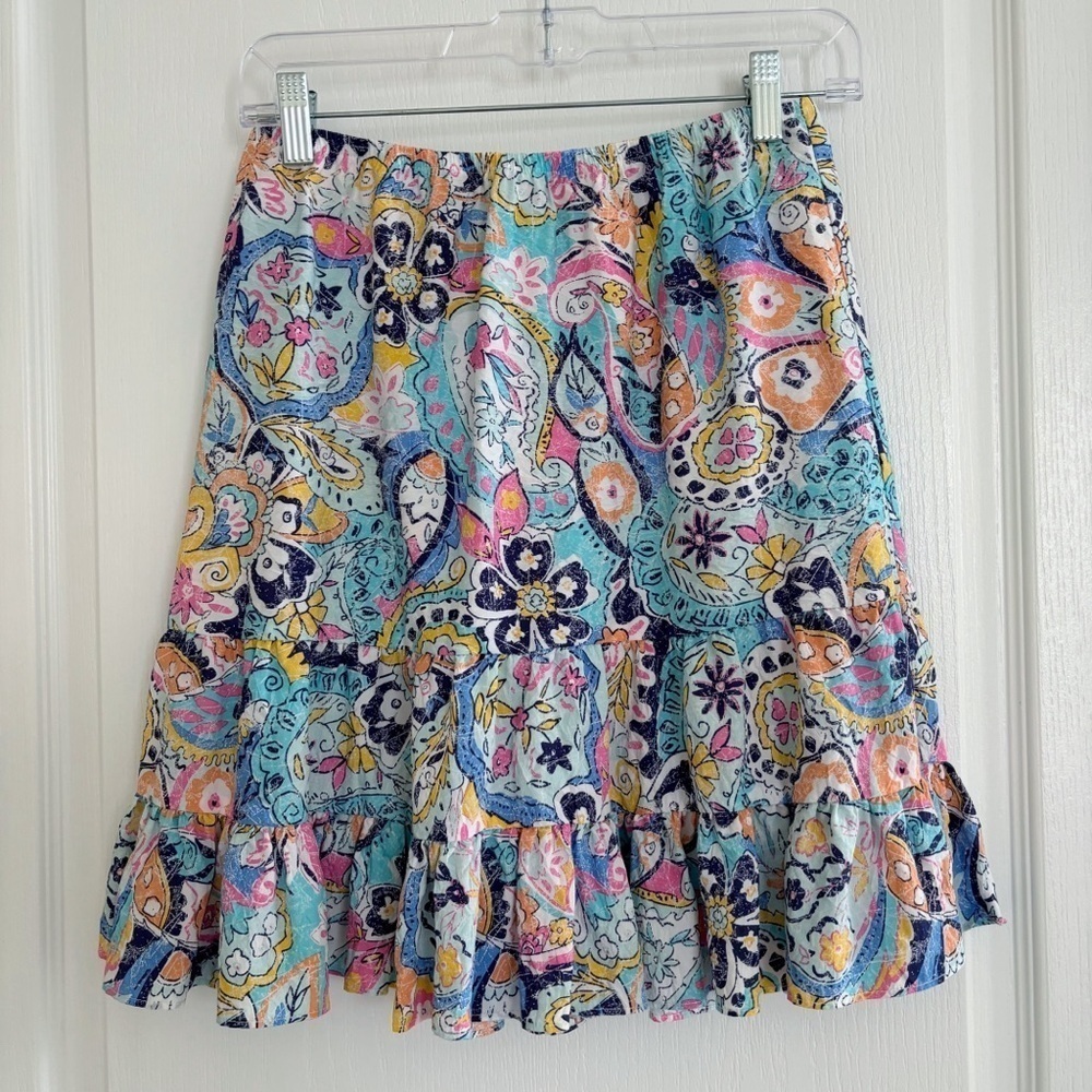 Escape by Habitat Paisley Crinkle A-Line Skirt XS Summer